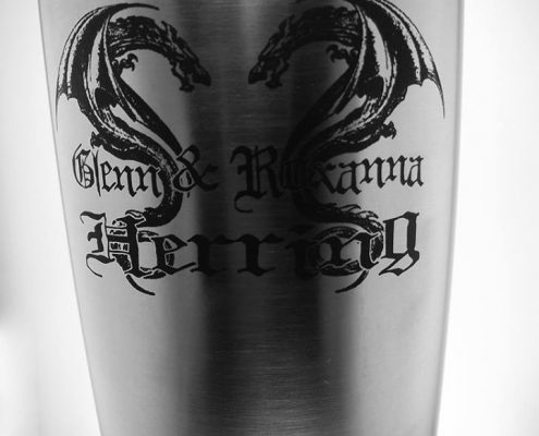 yeti dragon engraving